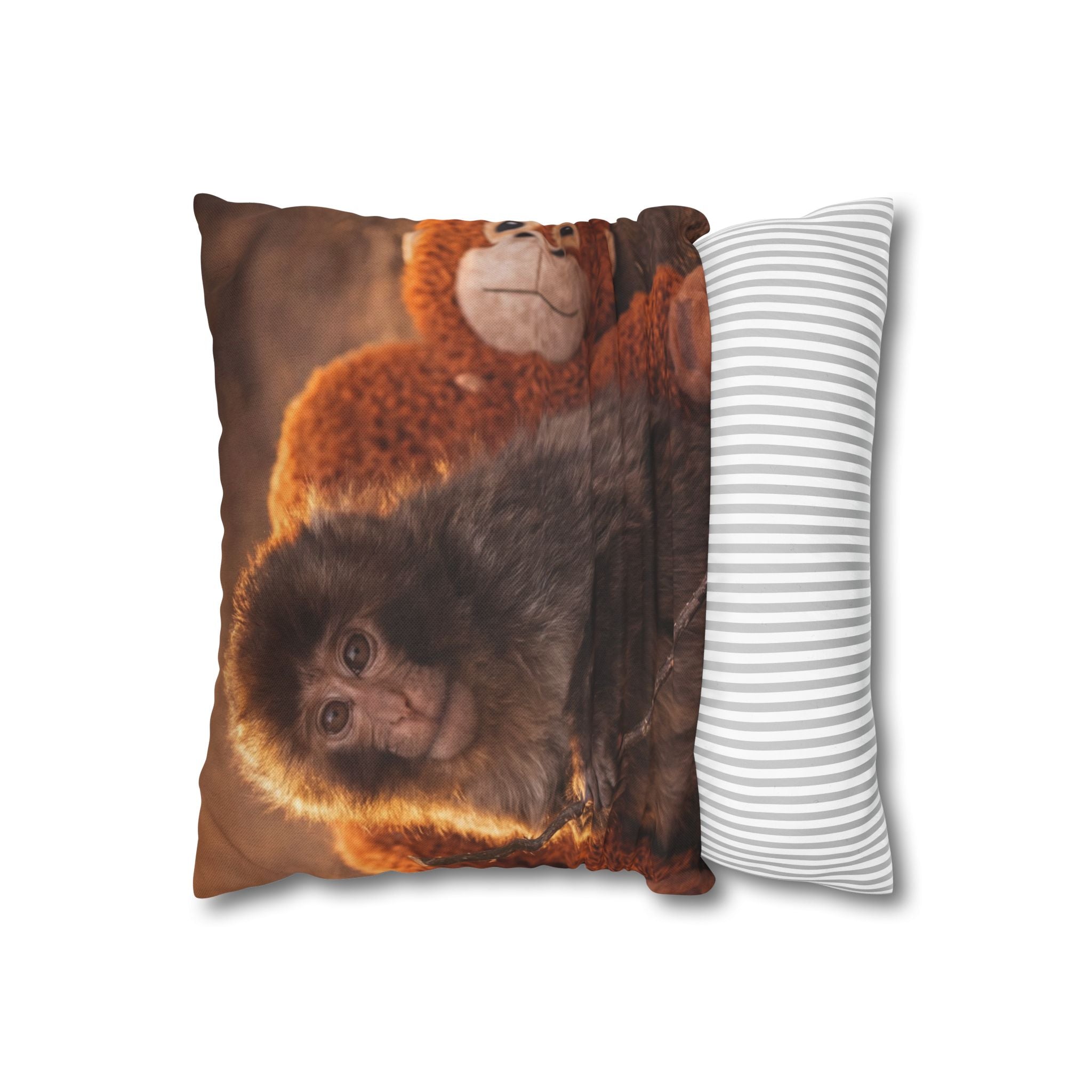 Punch Pillowcase — Cute Baby Monkey Decorative Throw Pillow