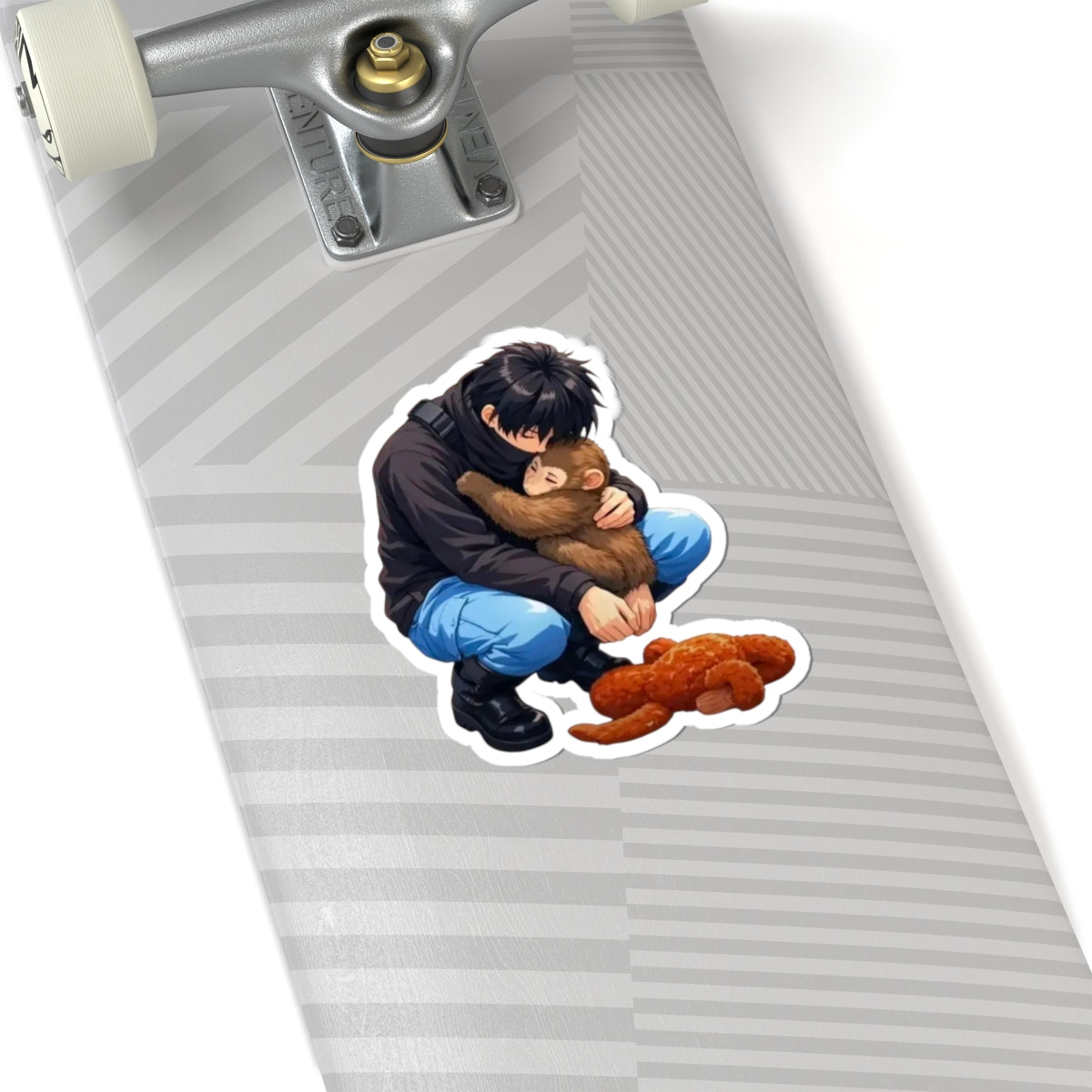 Punch cradling sticker