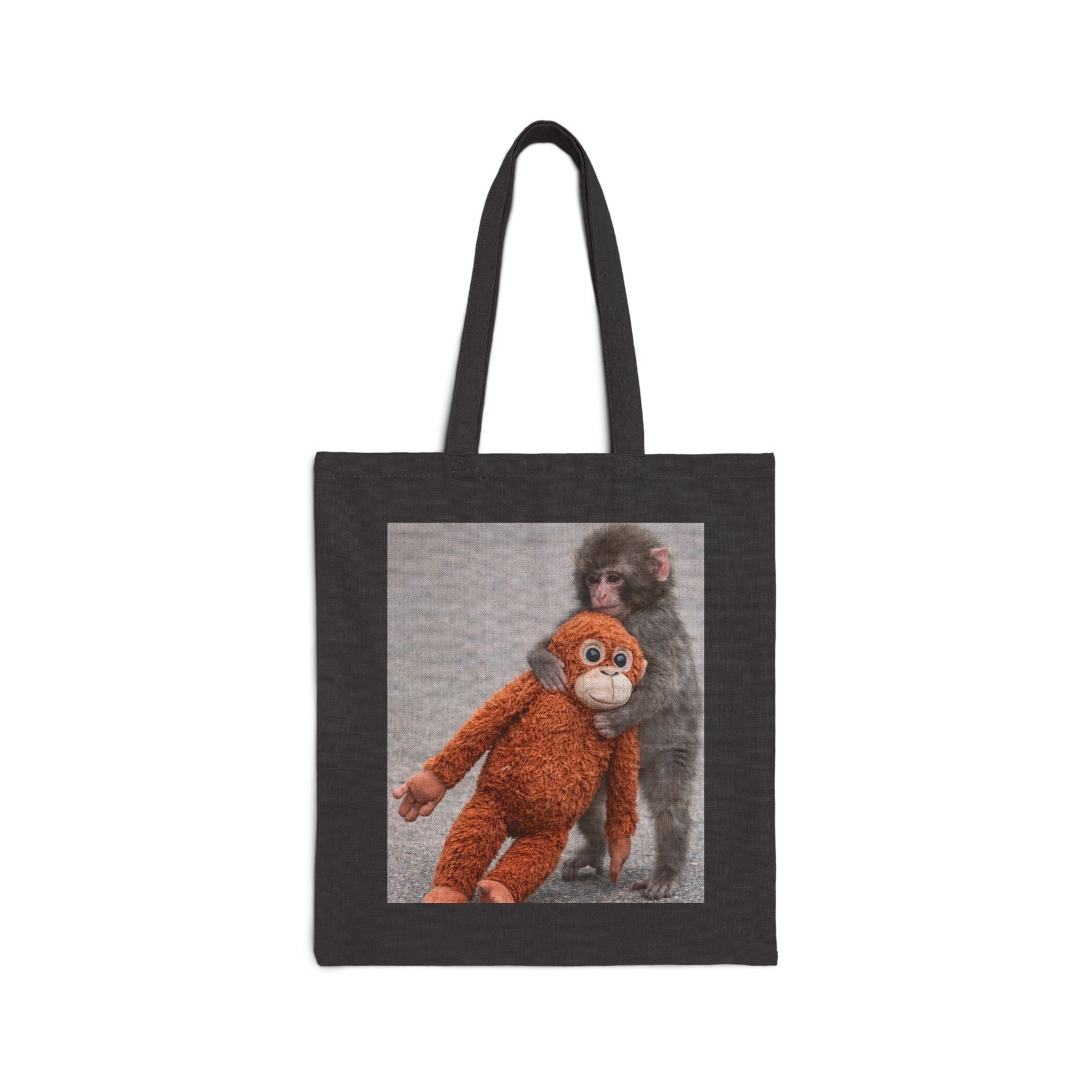 Punch Tote Bag - Cute Monkey Canvas Tote