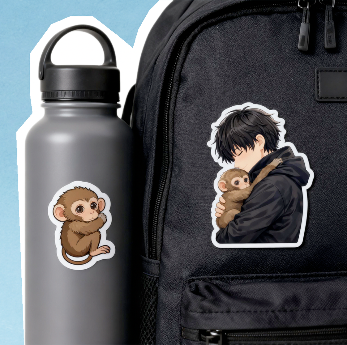 Punch Hugging-Cut Sticker